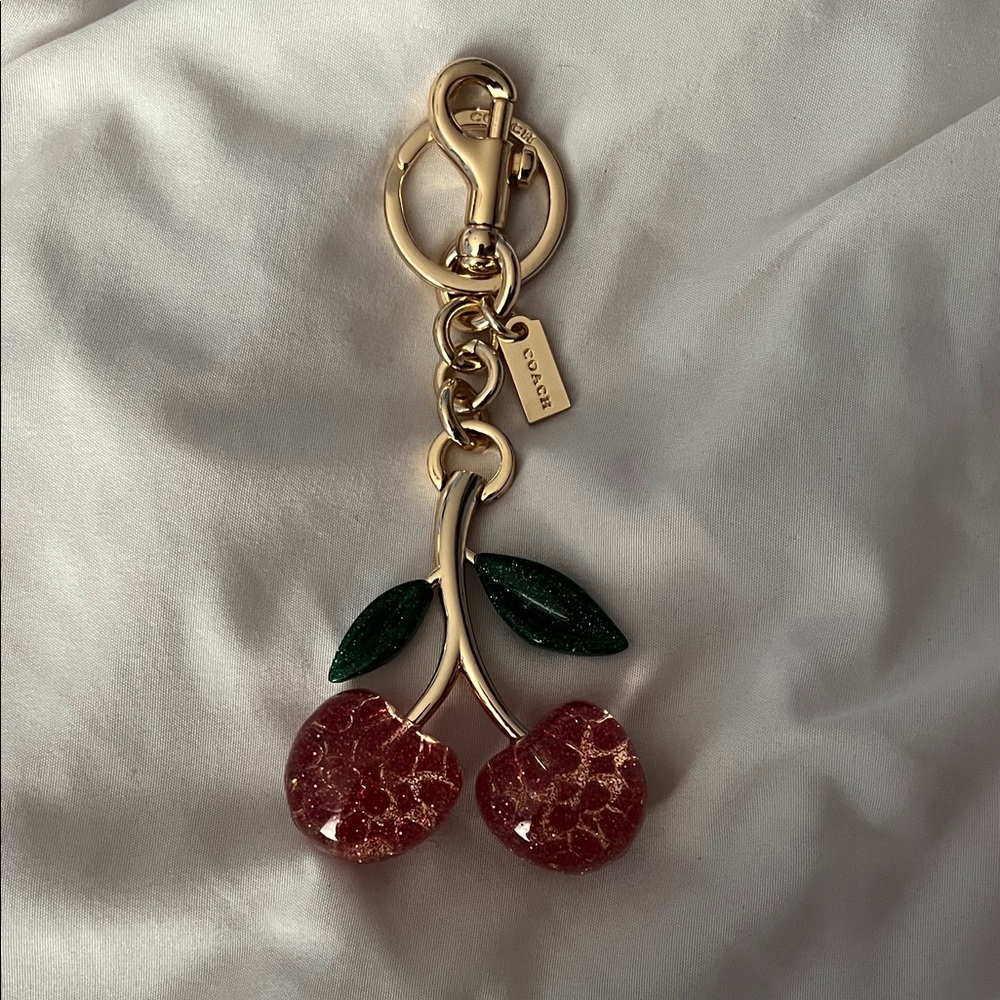 Coach Signature Cherry Bag Charm